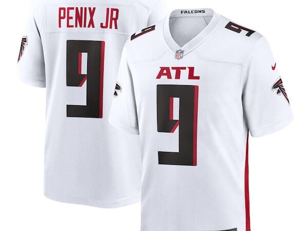 Michael Penix Jr. Atlanta Falcons Nike Game Jersey -  White/Black/Red