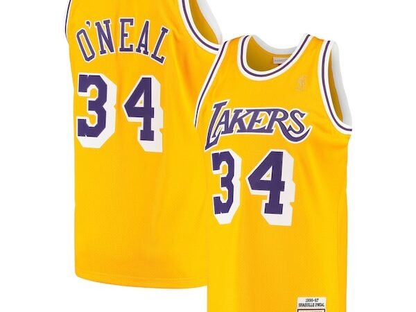 Shaquille O'Neal Los Angeles Lakers 1996/97 Hardwood Classics Authentic Jersey - Gold
