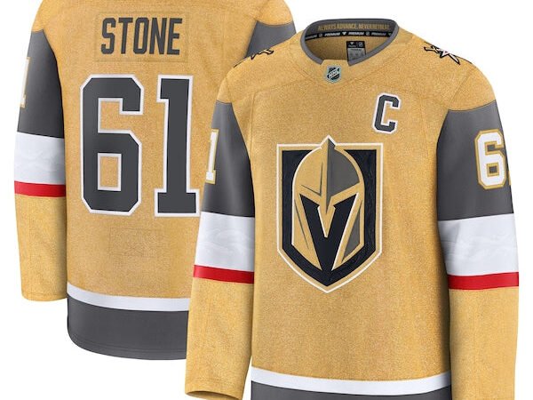 Mark Stone Vegas Golden Knights Home Premium Jersey - Gold/White/Gray