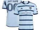 Sporting Kansas City adidas 2024 Hoops 4.0 Authentic Custom Jersey - Light Blue