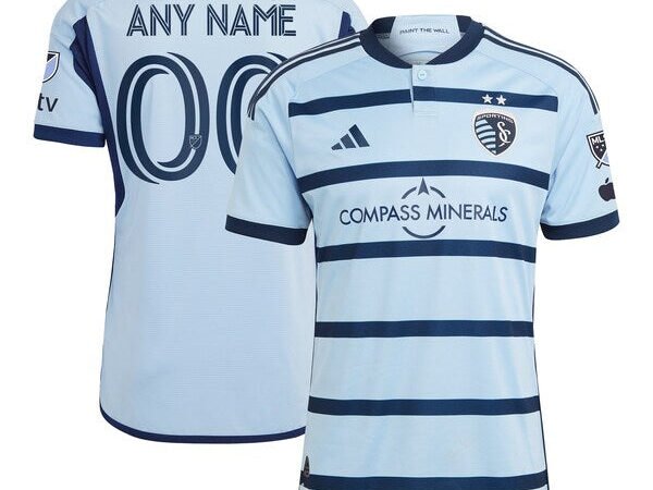 Sporting Kansas City adidas 2024 Hoops 4.0 Authentic Custom Jersey - Light Blue