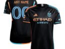 New York City FC adidas 2024 24/7 Kit Authentic Custom Jersey – Black
