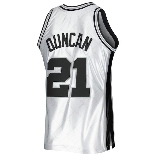 Tim Duncan San Antonio Spurs 1998/99 Hardwood Classics 75th Anniversary Swingman Jersey - Platinum
