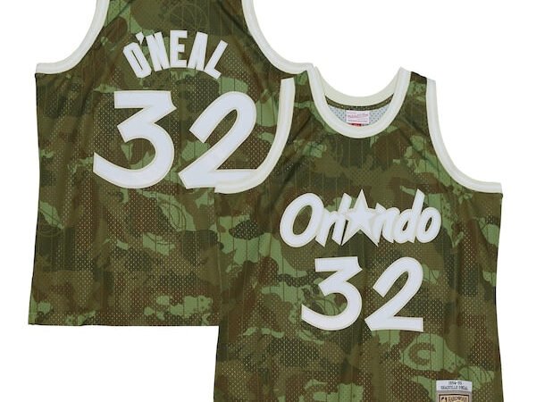 Shaquille O'Neal Orlando Magic Hardwood Classics 1994/95 Ghost Green Swingman Jersey - Camo