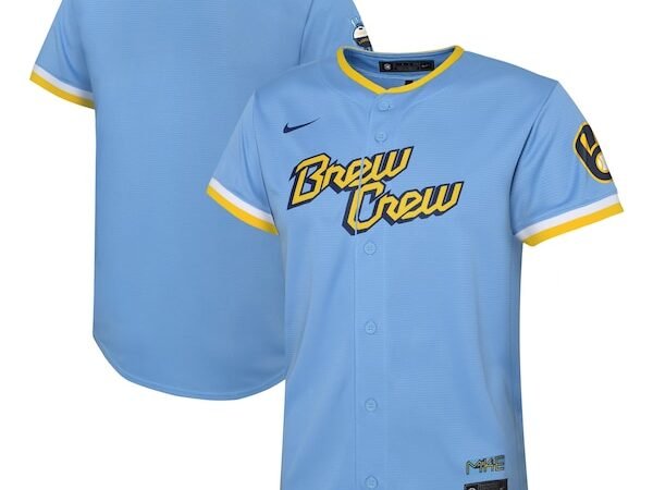 Christian Yelich Milwaukee Brewers Nike Preschool 2022 City Connect Replica Player Jersey - Powder Blue