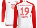 Alphonso Davies Bayern Munich adidas 2023/24 Home Replica Long Sleeve Jersey - White