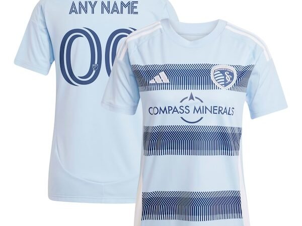 Sporting Kansas City adidas Women's 2025 One KC Replica Custom Jersey - Light Blue