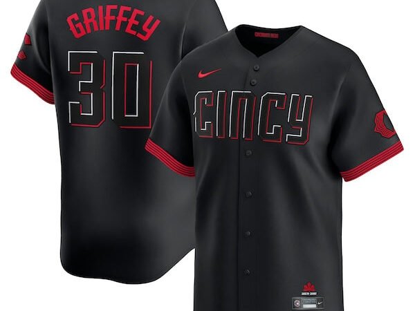 Ken Griffey Jr. Cincinnati Reds Nike City Connect Limited Player Jersey - Black