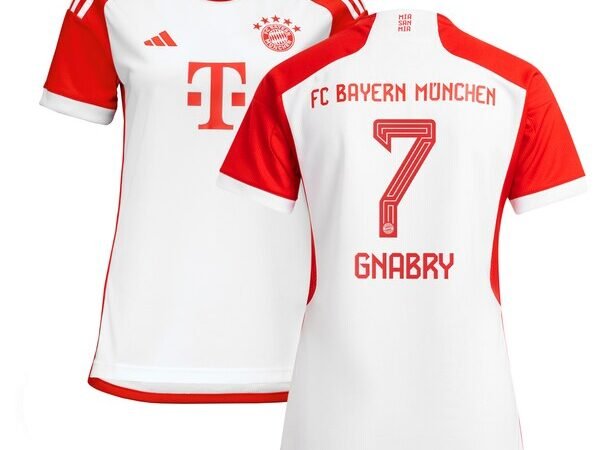 Serge Gnabry Bayern Munich adidas Women's 2023/24 Home Replica Jersey - White/Black