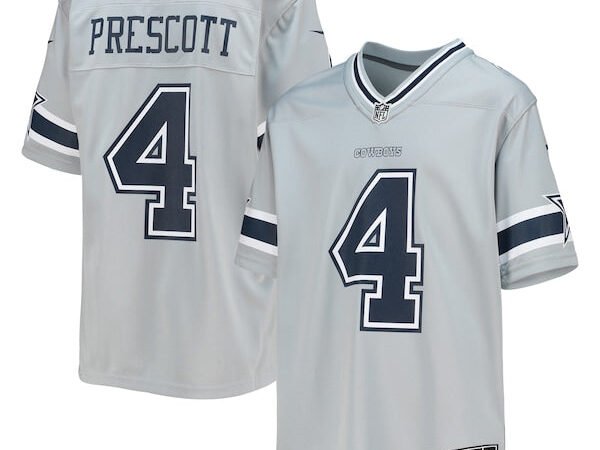 Dak Prescott Dallas Cowboys Nike Youth Inverted Team Game Jersey - Silver