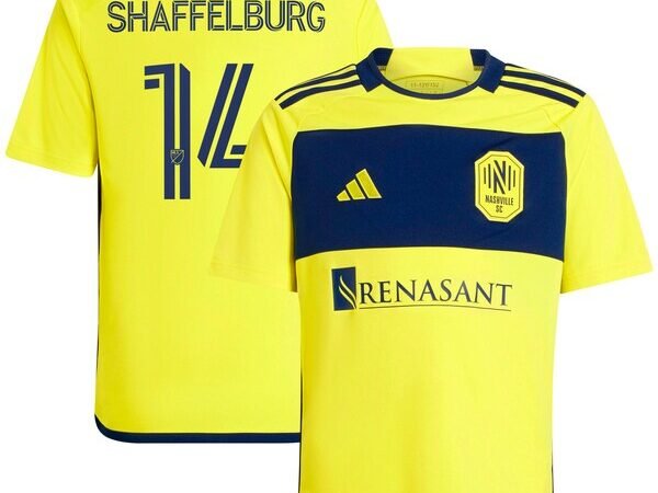 Jacob Shaffelburg Nashville SC adidas Youth 2024 The 615 Kit Replica Player Jersey - Yellow/Black