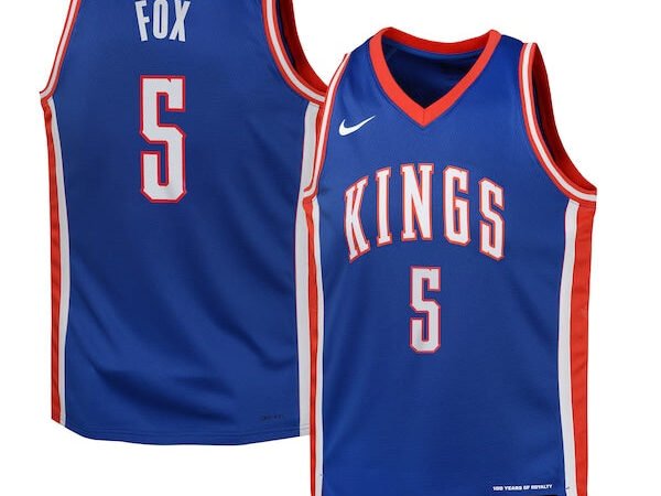 De'Aaron Fox Sacramento Kings Nike Youth 2024/25 Swingman Player Jersey - City Edition - Blue