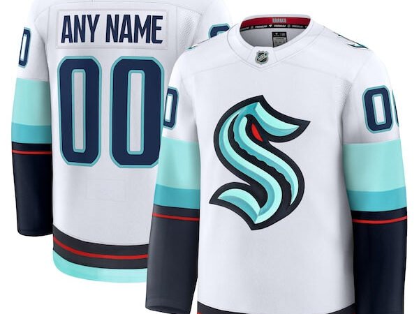 Seattle Kraken  Away Premium Custom Jersey - White/Navy