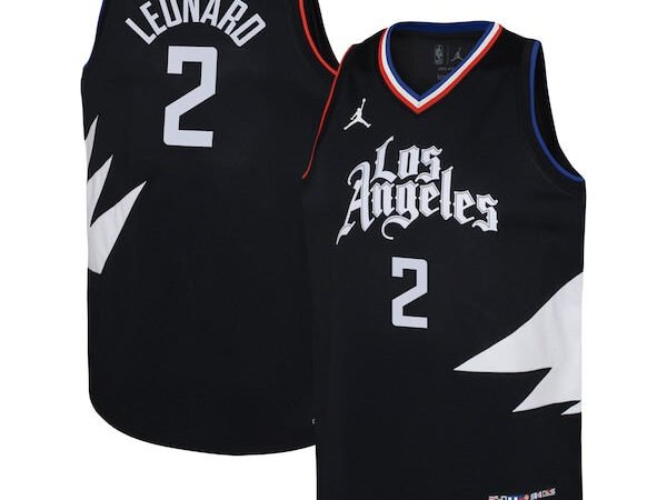 Kawhi Leonard LA Clippers Jordan Brand Youth Swingman Jersey - Statement Edition - Black