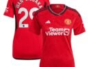 Aaron Wan-Bissaka Manchester United adidas Women's 2023/24 Home Replica Player Jersey - Red/Green