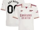 Arsenal adidas Youth 2025/26 Third Replica Custom Jersey - White/Red/Blue