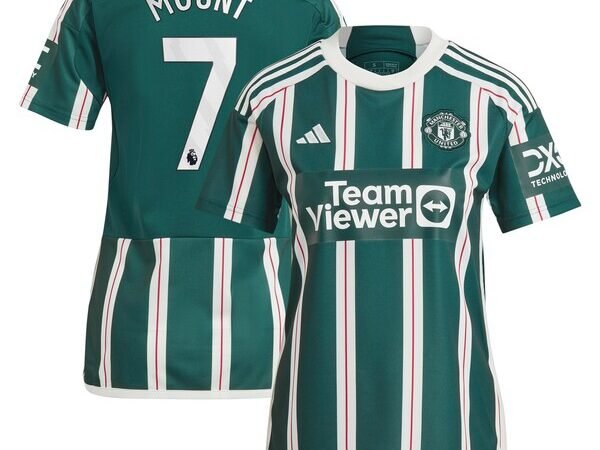 Mason Mount Manchester United adidas Women's 2023/24 Away Replica Player Jersey - Green/Red