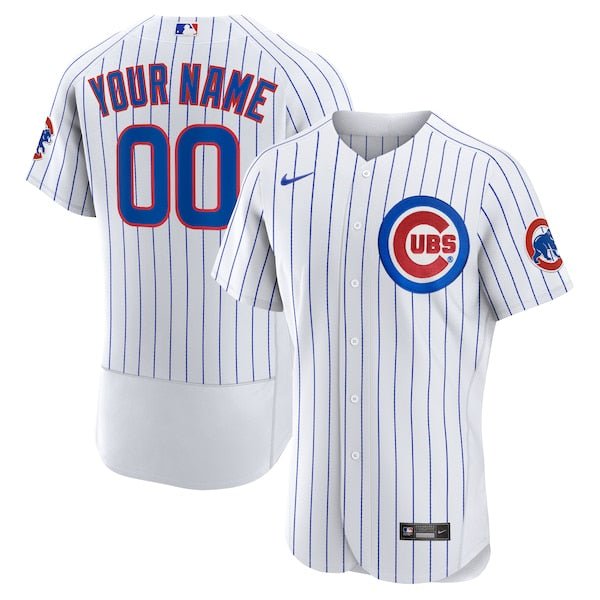Chicago Cubs Nike Home Authentic Custom Jersey - White