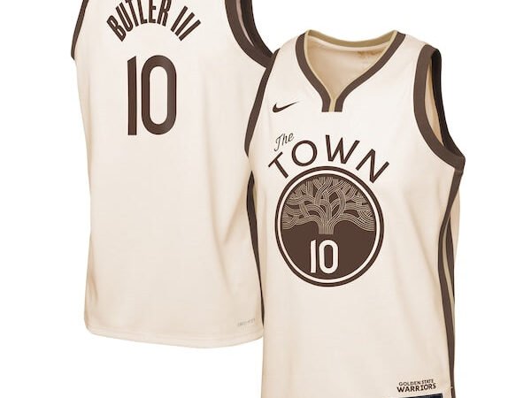 Jimmy Butler III Golden State Warriors Nike Youth 2025/26 City Edition Swingman Jersey - Tan