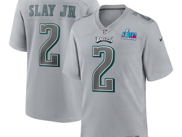 Darius Slay Jr. Philadelphia Eagles Nike Super Bowl LVII Patch Atmosphere Fashion Game Jersey - Gray