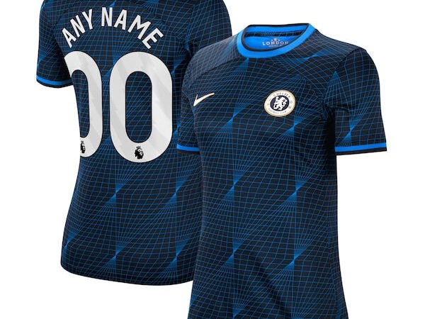 Chelsea Nike Women's 2023/24 Away Stadium Replica Custom Jersey - Navy