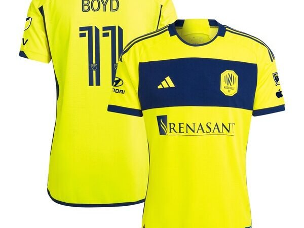 Tyler Boyd Nashville SC adidas 2024 The 615 Kit Authentic Player Jersey - Yellow/Black