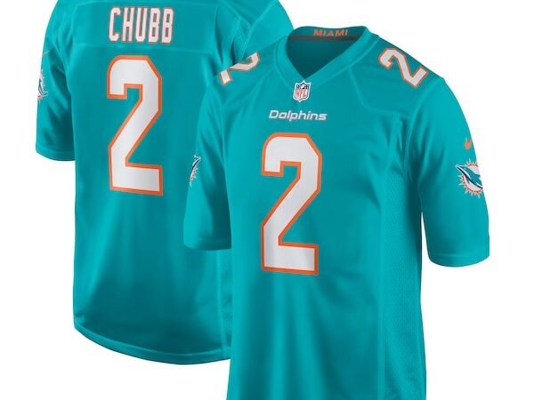 Bradley Chubb Miami Dolphins Nike Game Player Jersey - Aqua