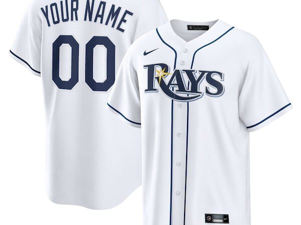 Tampa Bay Rays Nike Home Custom Replica Jersey - White