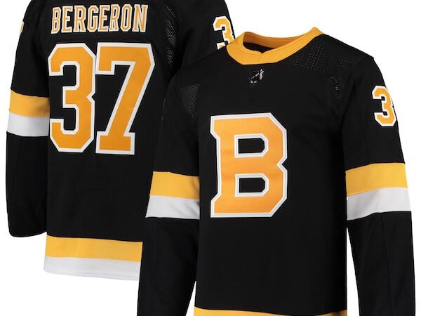 Patrice Bergeron Boston Bruins adidas Alternate Authentic Player Jersey - Black