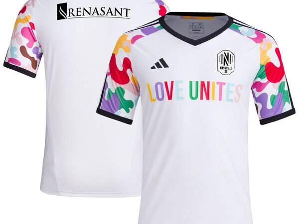 Nashville SC adidas 2024 Pride Pre-Match Top - White