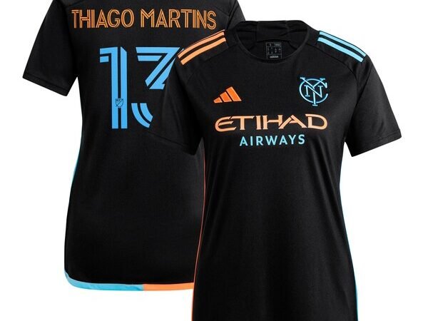 Thiago Martins New York City FC adidas Women's 2024 24/7 Kit Replica Player Jersey - Black