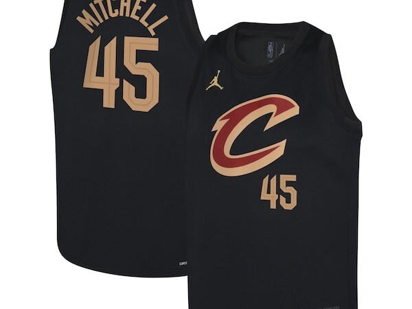 Donovan Mitchell Cleveland Cavaliers Jordan Brand Youth Swingman Jersey - Statement - Black