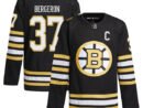 Patrice Bergeron Boston Bruins adidas Home Primegreen Authentic Player Jersey - Black/White
