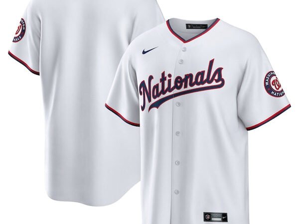 Washington Nationals Nike Home Blank Replica Jersey - White