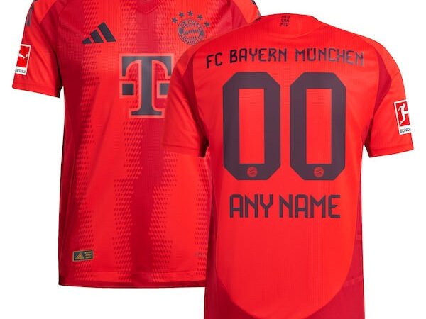 Bayern Munich adidas 2024/25 Home Authentic Custom Jersey - Red