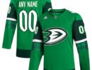Anaheim Ducks adidas St. Patrick's Day Authentic Custom Jersey - Kelly Green