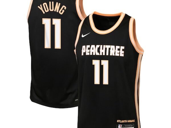 Trae Young Atlanta Hawks Nike Youth 2025/26 City Edition Swingman Jersey - Black