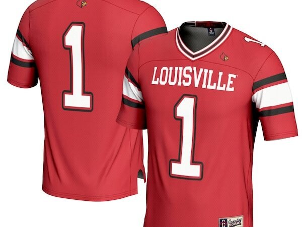 #1 Louisville Cardinals GameDay Greats Youth Football Jersey - Red/White/Black