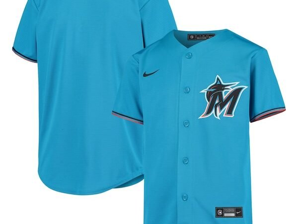 Miami Marlins Nike Youth Alternate Replica Team Jersey - Blue