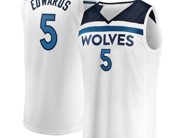 Anthony Edwards Minnesota Timberwolves  Youth Fast Break Replica Player Jersey - Association Edition - White