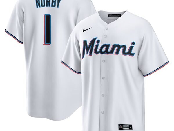 Connor Norby Miami Marlins Nike Home Replica Jersey - White