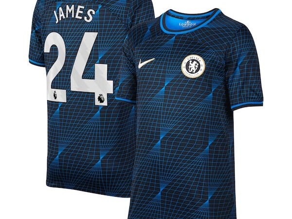 Reece James Chelsea Nike Youth 2023/24 Away Stadium Replica Player Jersey - Navy