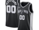 San Antonio Spurs Nike Swingman Custom Jersey Black - Icon Edition
