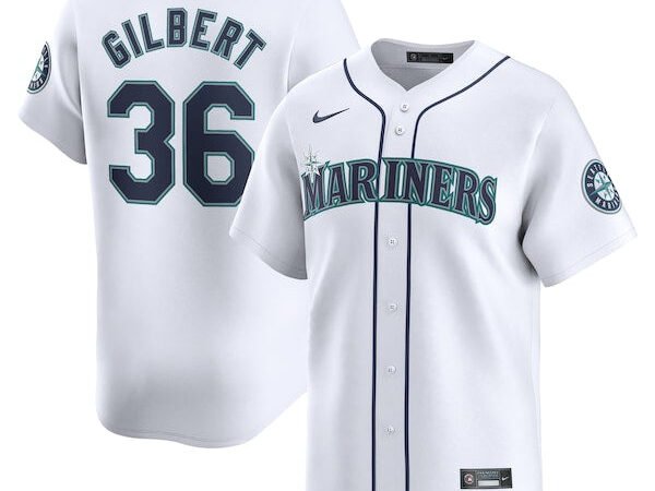 Logan Gilbert Seattle Mariners Nike Home Limited Player Jersey - White