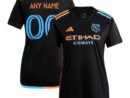 New York City FC adidas Women's 2024 24/7 Kit Replica Custom Jersey – Black