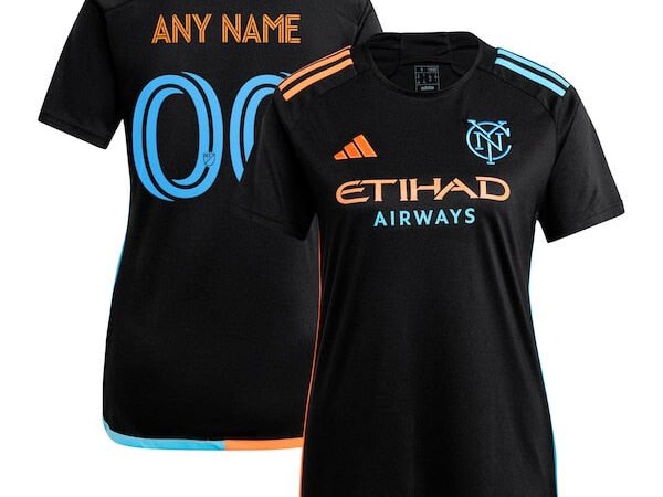 New York City FC adidas Women's 2024 24/7 Kit Replica Custom Jersey – Black
