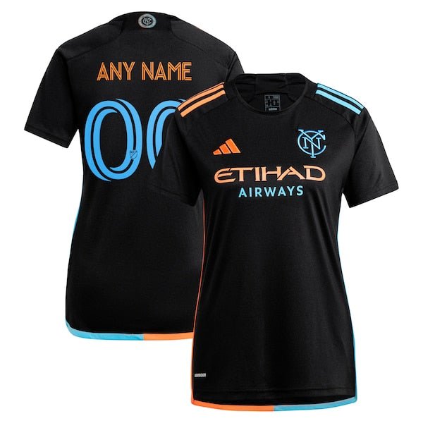 New York City FC adidas Women's 2024 24/7 Kit Replica Custom Jersey – Black