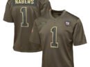 Malik Nabers New York Giants Nike Youth 2025 Salute to Service Game Jersey - Olive