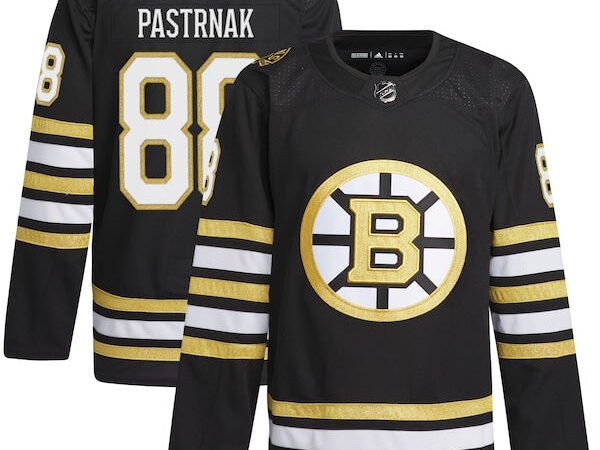 David Pastrnak Boston Bruins adidas  Primegreen Authentic Player Jersey - Black/White