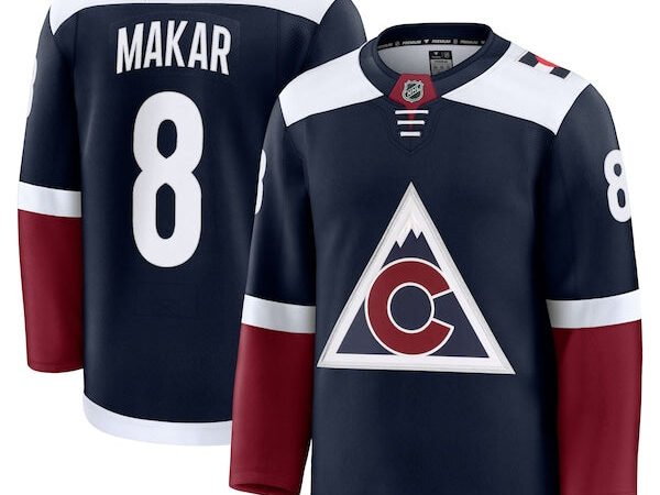 Cale Makar Colorado Avalanche  Alternate Premium Jersey - Navy/Burgundy/White